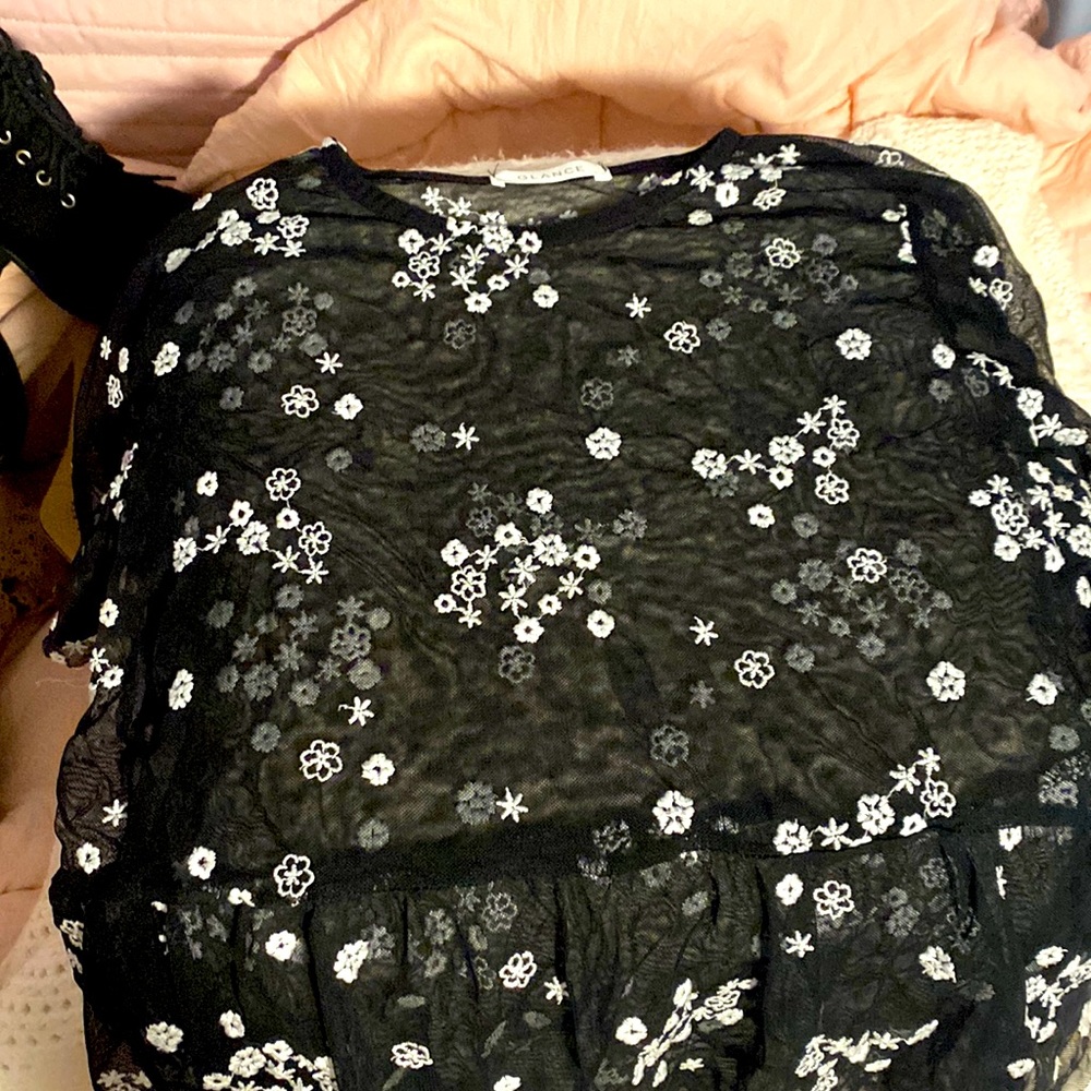 Mesh floral top
